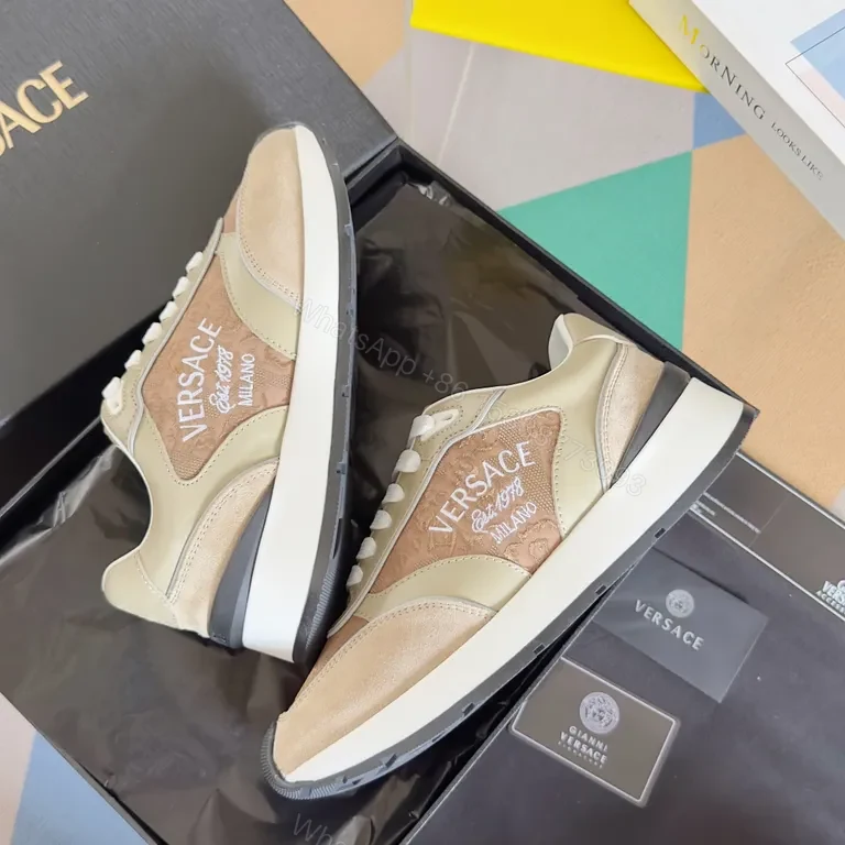View 3 of Versace-Inspired Luxury Sneakers: Embellished Comfort