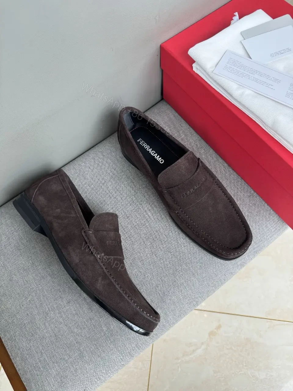 View 7 of Dark Chocolate Suede Driver Moccasins – Refined Luxury Style