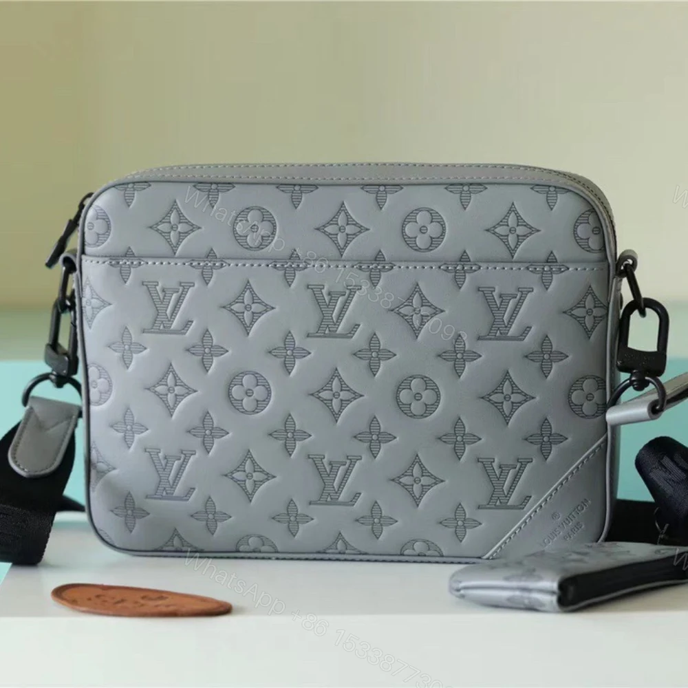View 4 of Louis Vuitton Duo Messenger Monogram Shadow Anthracite Gray 26Cm LV M46104