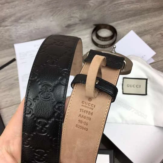 View 3 of GUCCI GG SUPREME BELT WITH G BUCKLE – B43