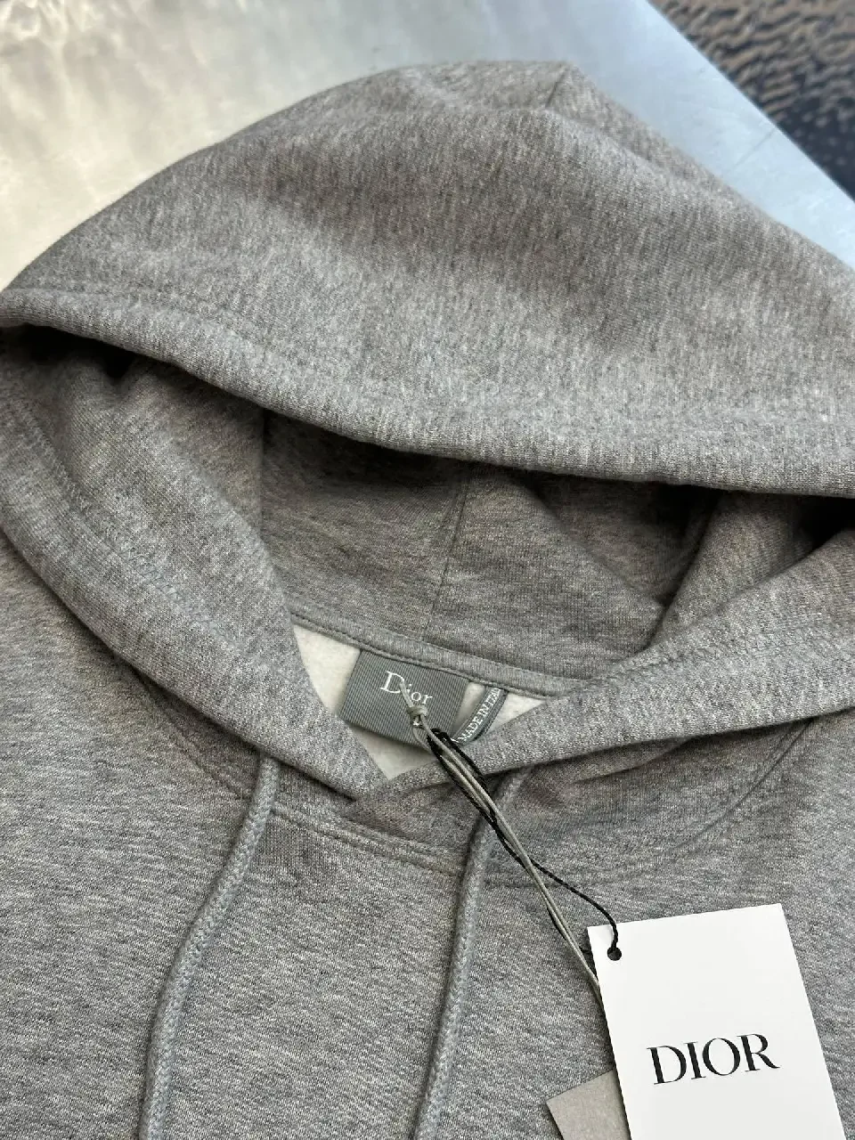 View 7 of Grey Premium Knit Hoodie: Luxe Everyday Comfort
