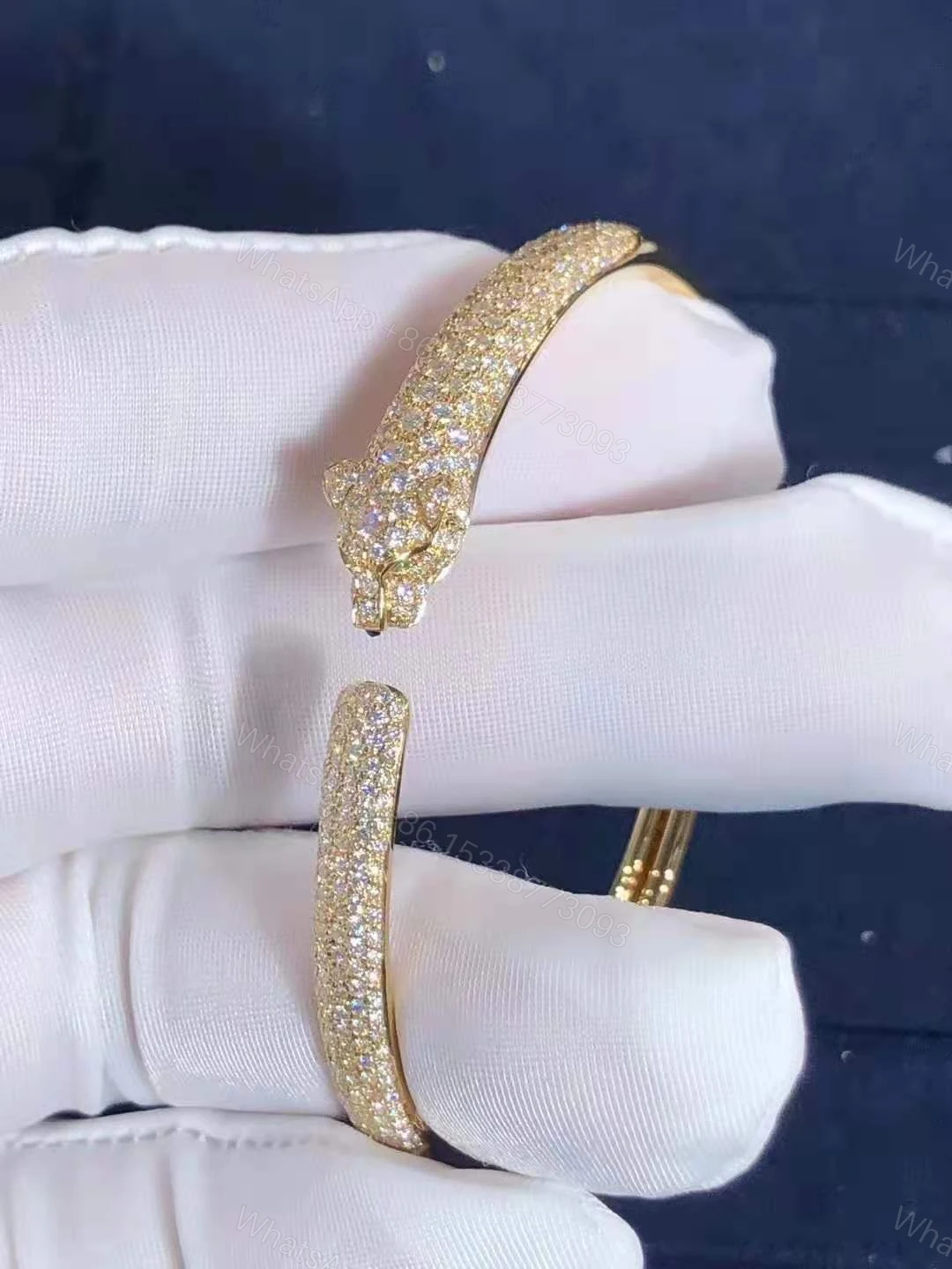 View 2 of Cartier Panthere Bracelet Diamonds
