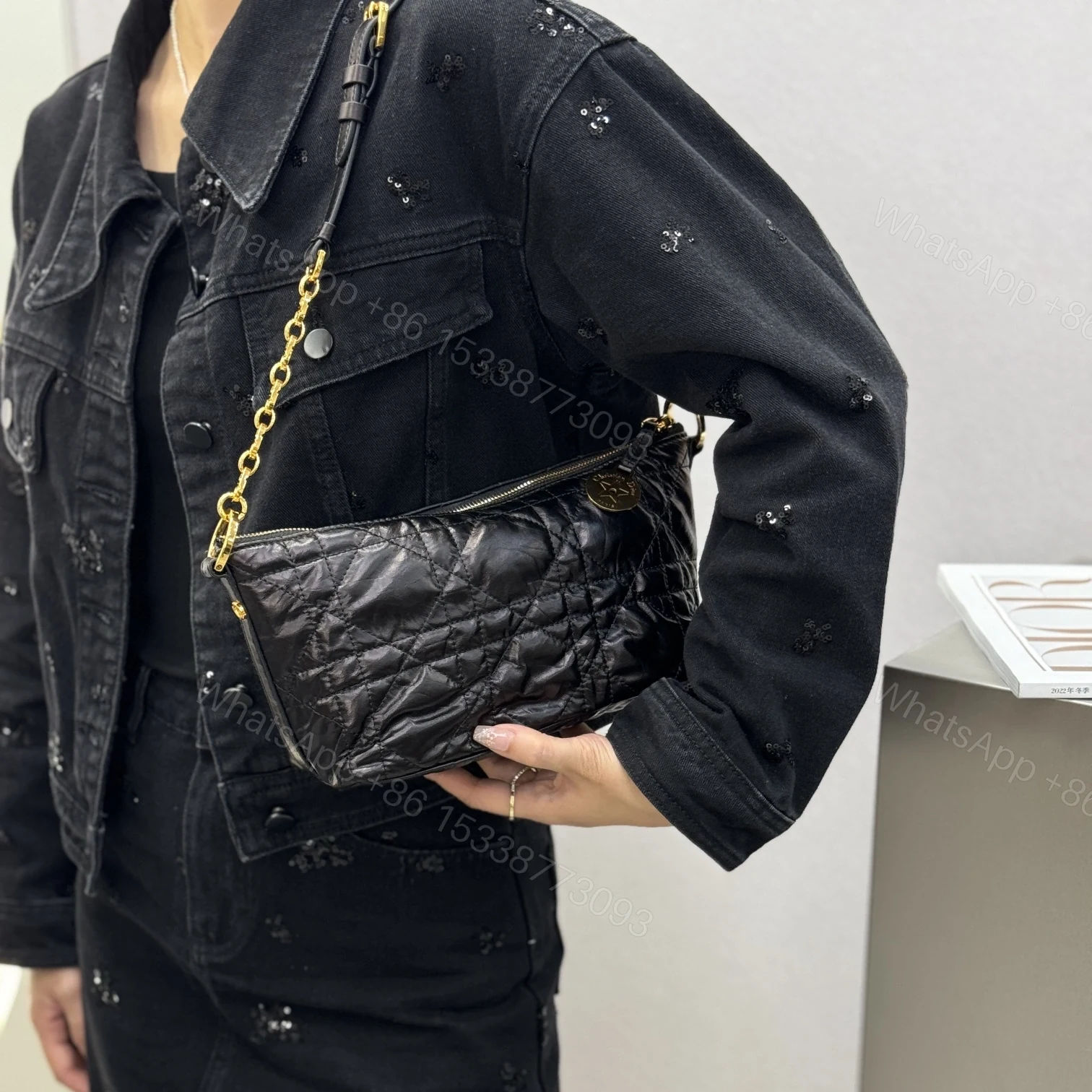 View 20 of 高仿Dior*Star系列S3202M900鏈條單肩腋下包黑色免檢版