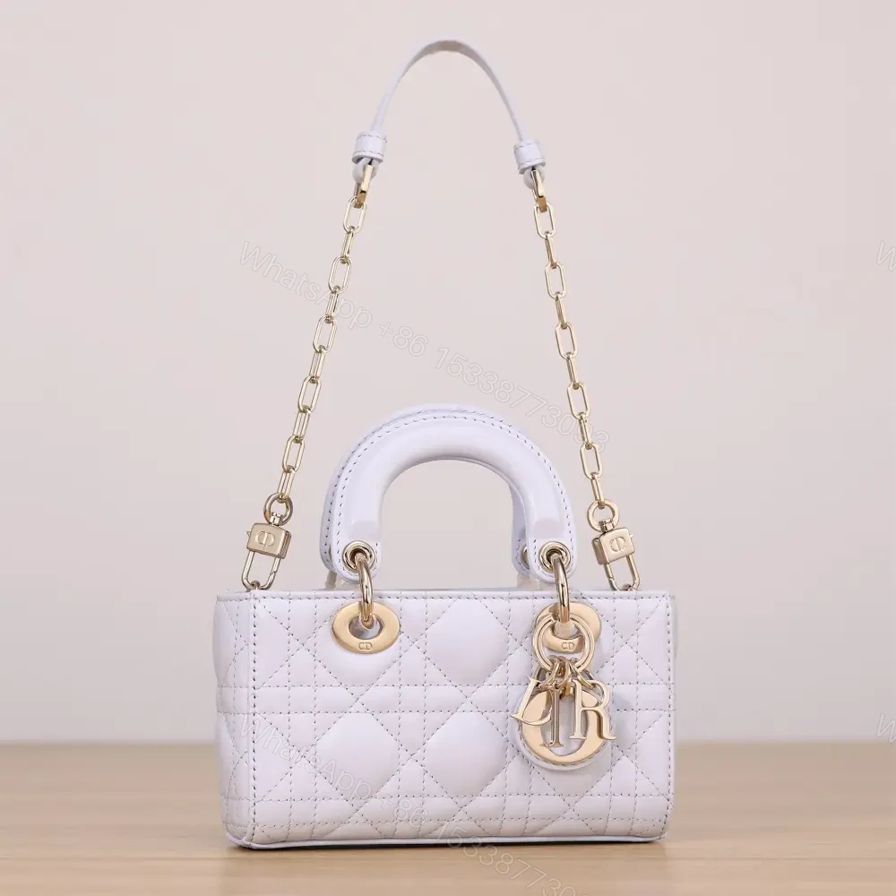 View 3 of 高仿Dior*LadyDJoy系列S0910M26Z小羊皮戴妃包藍色Mini免檢版