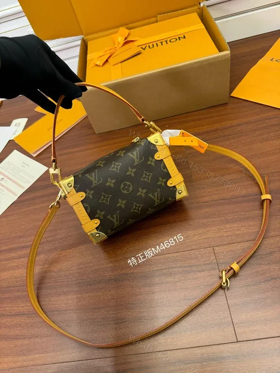 Monogram Crossbody: Compact Luxury, Gold Hardware, Structured — view 1