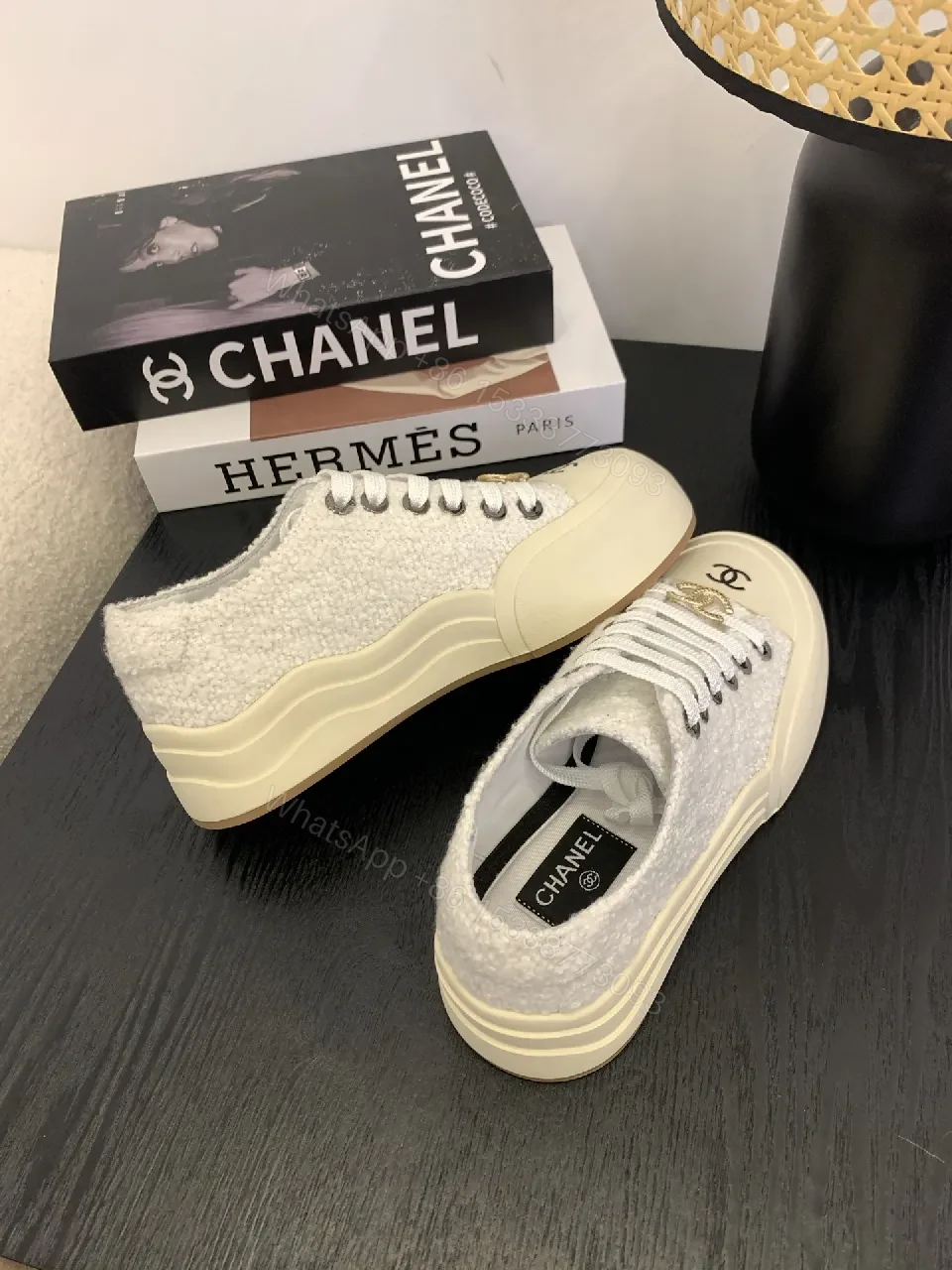 View 4 of Lux Knit High-Tops: Leather Trim, Luxe Emblem Sneaker