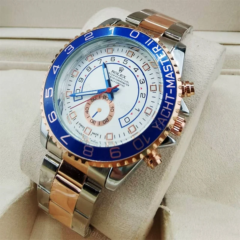 View 3 of Rolex Oyster Yacht Master Ii 44Mm With Gold And Silver Strap