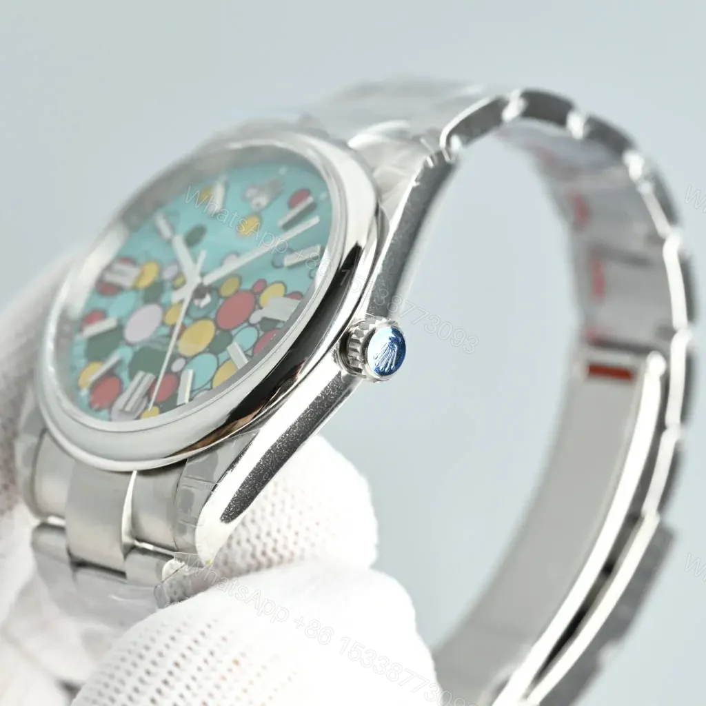 View 4 of Rolex Oyster Perpetual 41 Stainless Steel Turquoise Celebration 124300-0008