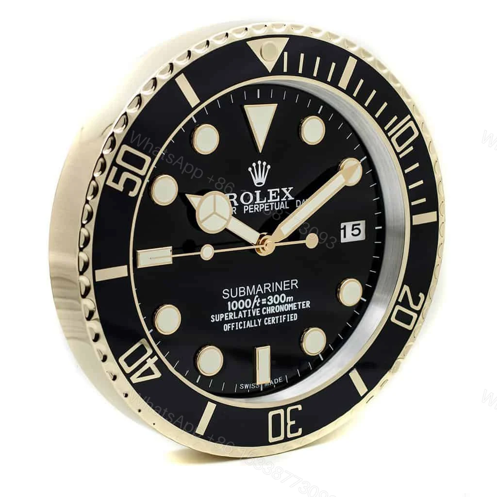 ROLEX WALL CLOCK – SUBMARINER GOLD — view 1