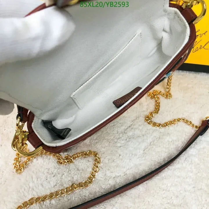 View 16 of Fendi Baguette Bag in Fish-Eye Motif Canvas YS24742 – Stylish Design