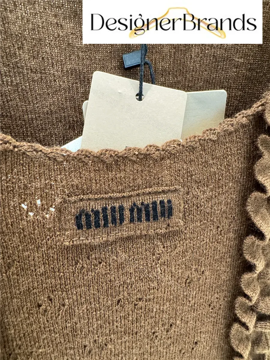 View 11 of Miu Miu Lace-Trimmed Ruffle-Detail Knitted Vest