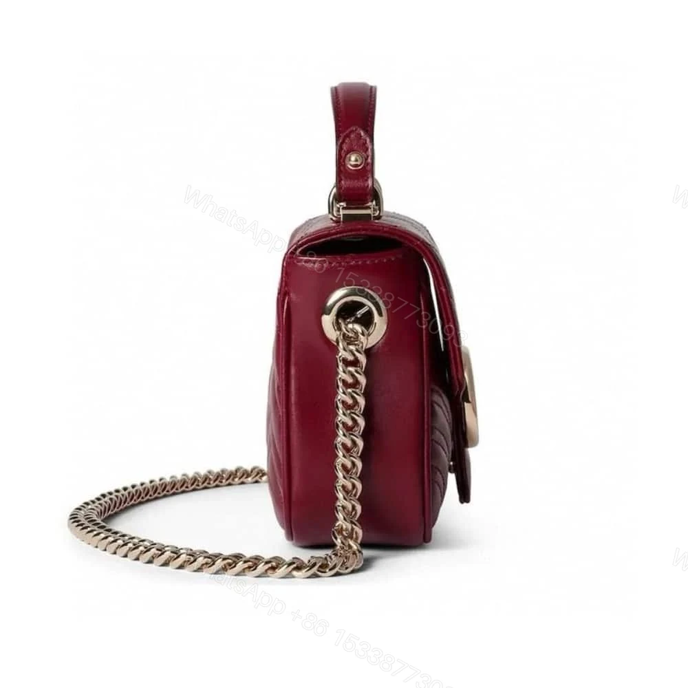 View 5 of Gucci GG Marmont Mini Top Handle Bag Red 17Cm 811238 AAECK 6207