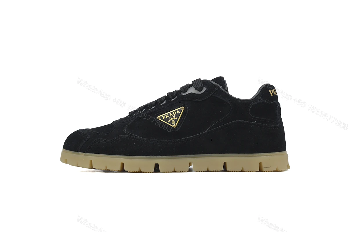 View 6 of Prada Trail Suede Sneakers Black