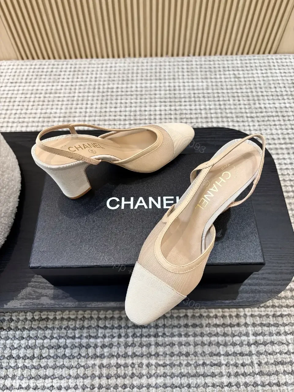 View 9 of Chic Texture Slingback Heels: Comfort Meets Luxe Style