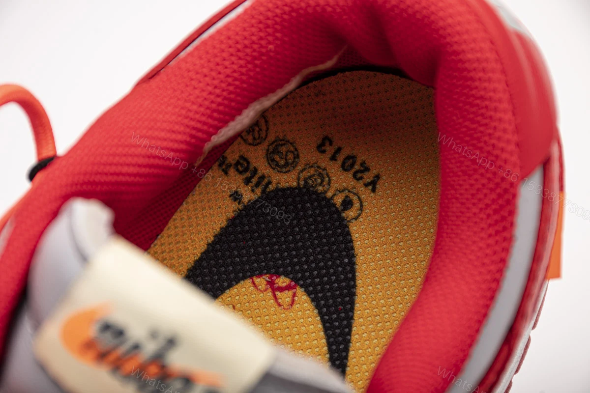 View 5 of OFF White X Nike Dunk Low University Red CT0856-600