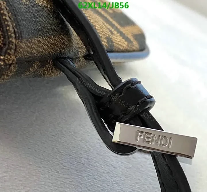 View 2 of Fendi AAAA Copy Baguette Brown Fabric Bag JB573628 – Chic and Stylish
