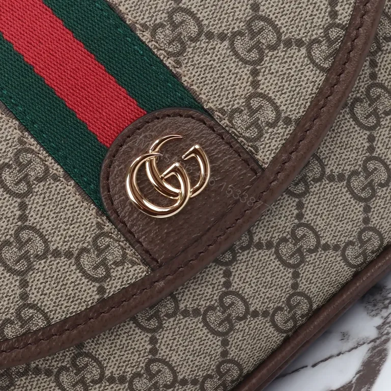 View 9 of G GG Supreme Crossbody: Monogram Web Stripe Luxury Bag