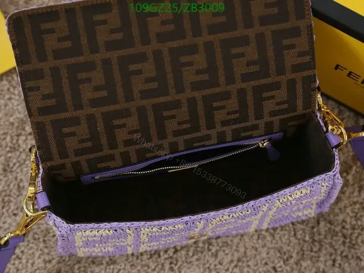 View 16 of Fendi Baguette Black Raffia Bag with Crocheted FF ZB9900
