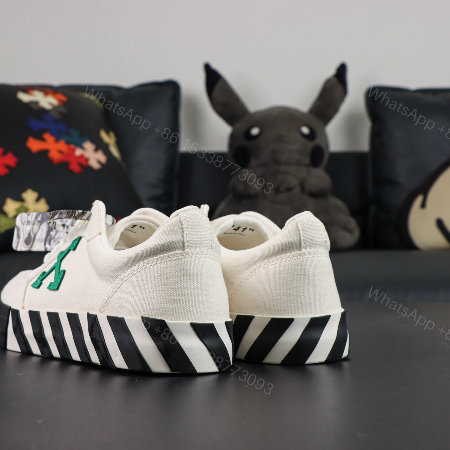 View 6 of Off White Low Vulcanised White Green