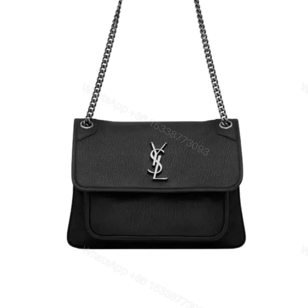 Saint Laurent Niki Vintage Medium In Grained Black 28Cm 633178Aacia1000 — view 1