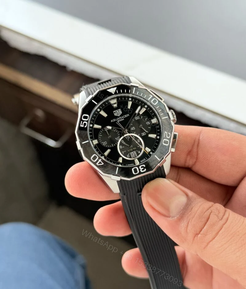 View 2 of Tag Heuer Aquaracer Calibre 5 Black Dial 45mm Quartz