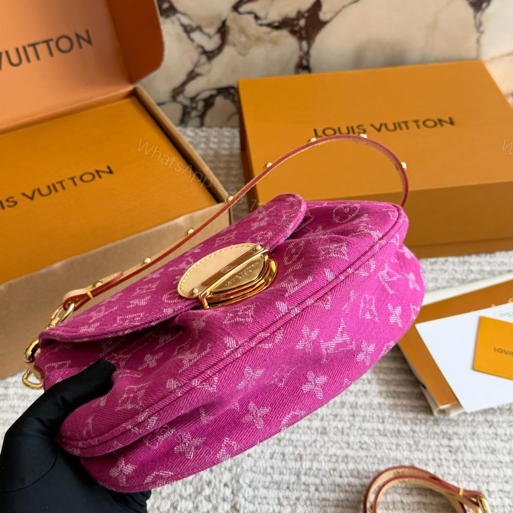 View 4 of Louis Vuitton Sunset Fuchsia Denim 23Cm M28291