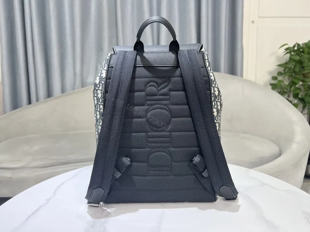 View 9 of Compact Monogram Backpack: Black Leather Trim, High-Cabinet Style, All-Day Comfort