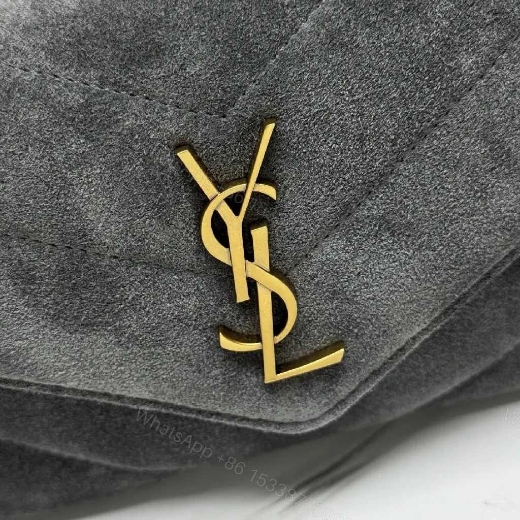 View 9 of Velvet Shoulder Bag: Gold Logo, Chain Strap, chic style