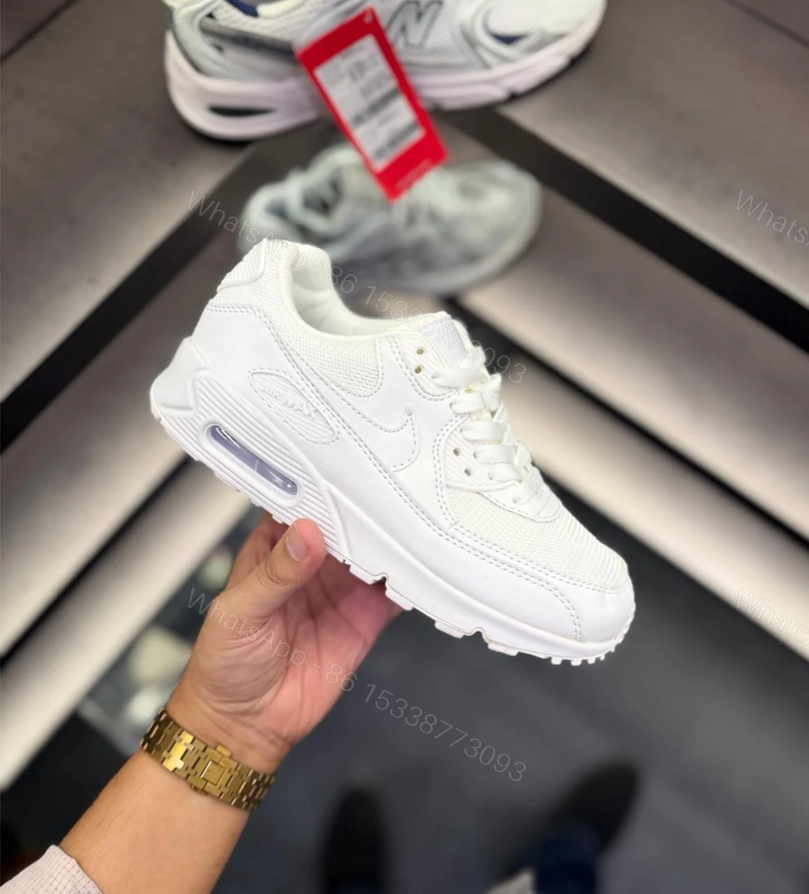 FIRST COPY NIKE AIRMAX 90 TRIPLE WHITE — view 1