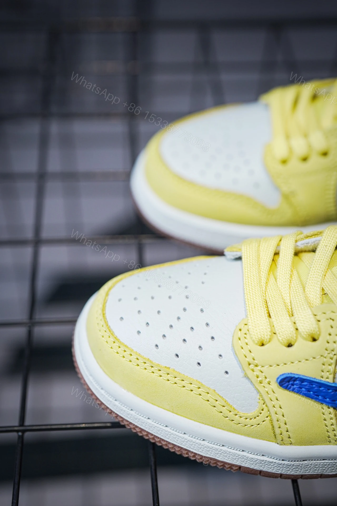 View 4 of Kid Shoes TS x Air Jordan 1 Low Canary Yellow