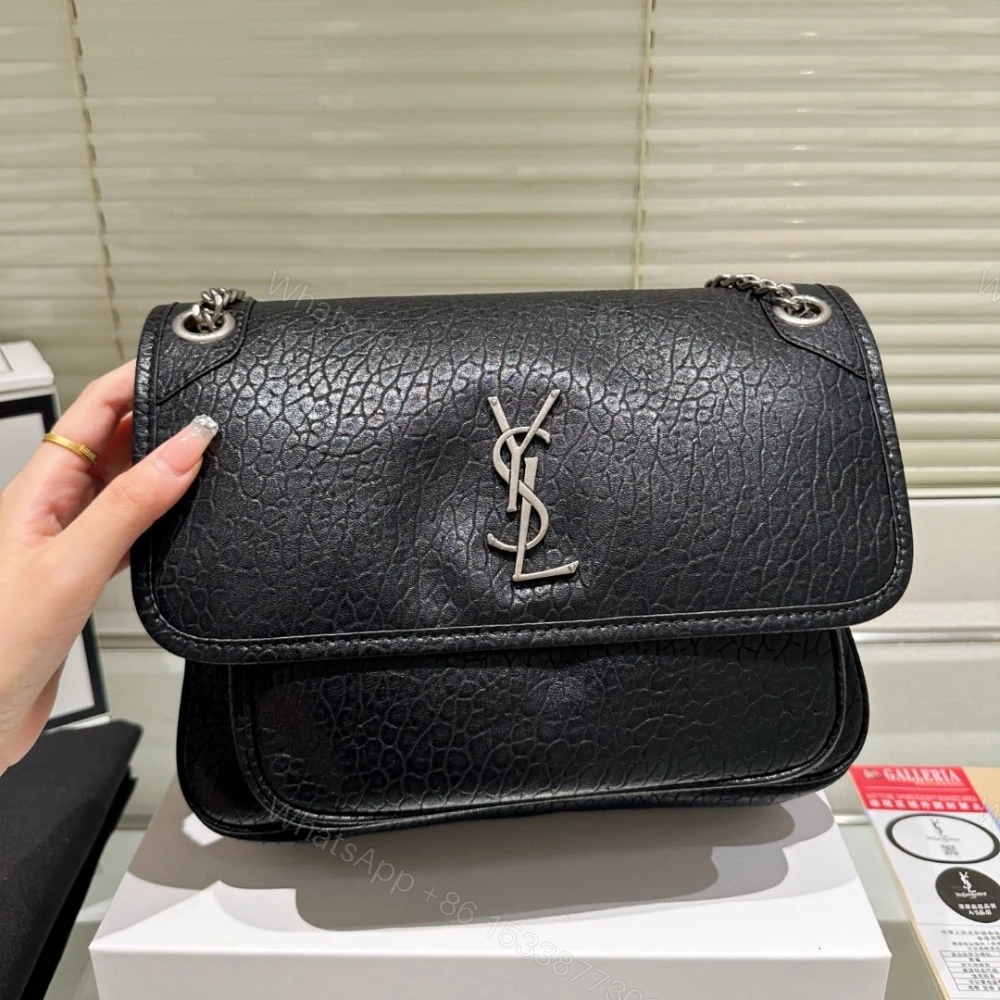 View 3 of Saint Laurent Niki Vintage Medium In Grained Black 28Cm 633178Aacia1000