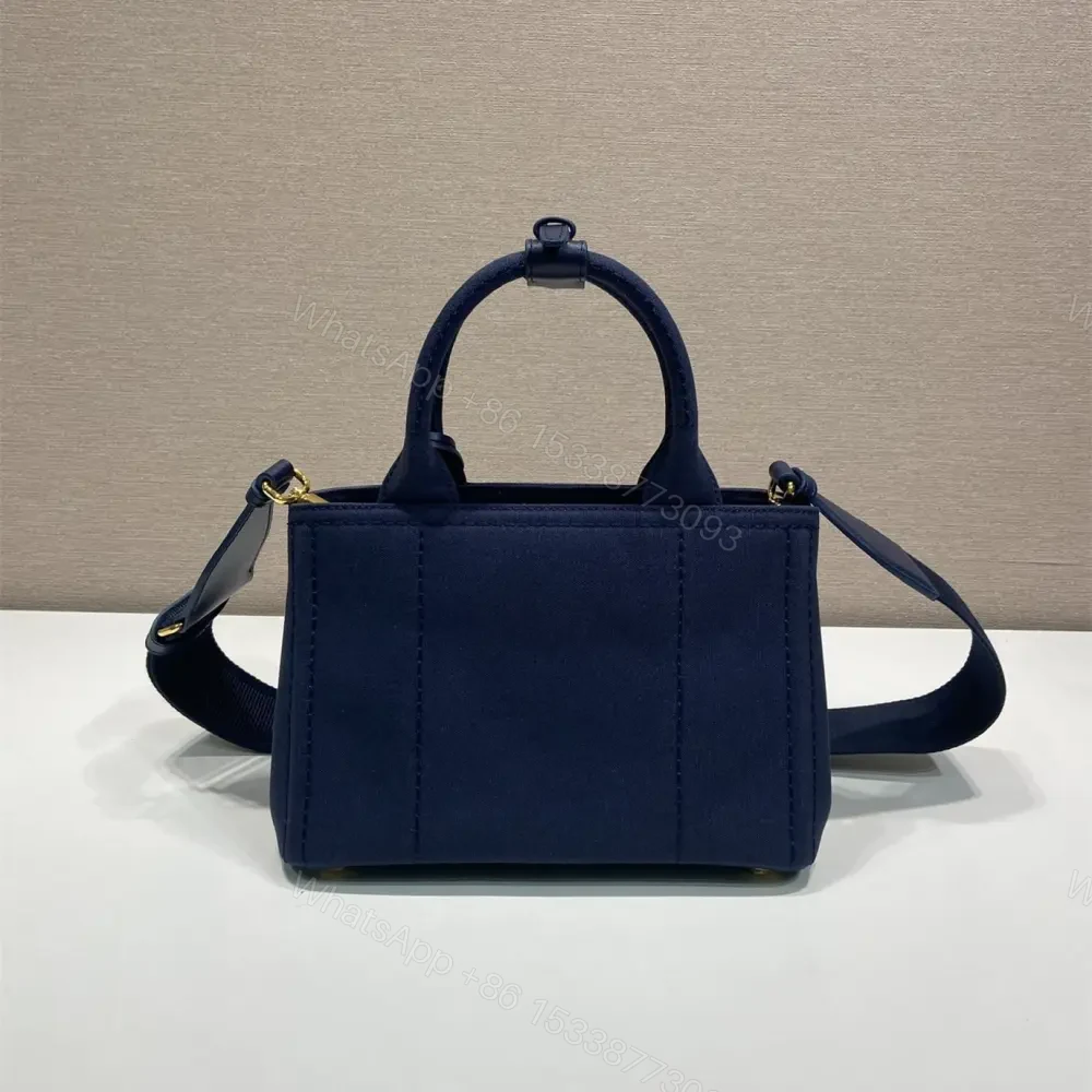 View 2 of 高仿Prada*1BA038刺繡徽標Tote手袋深藍Mini免檢版