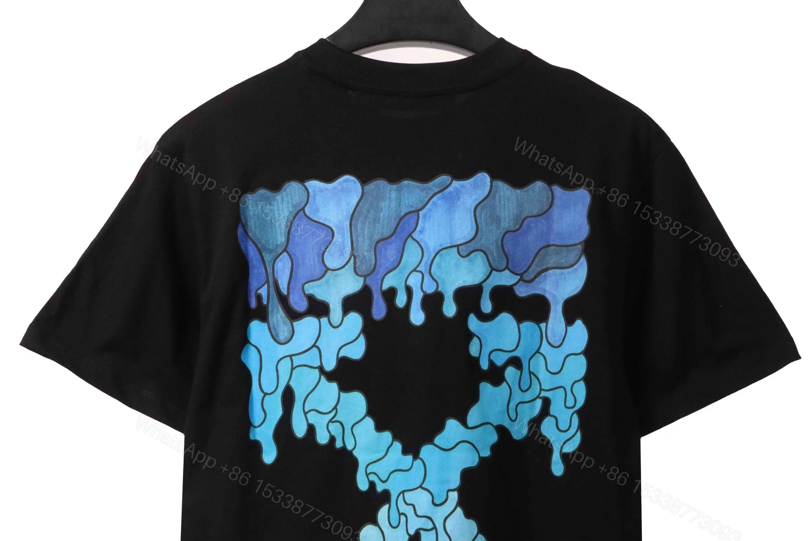 View 2 of Off-White Melting Arrow Print T-Shirt Black Blue(Free Shipping)
