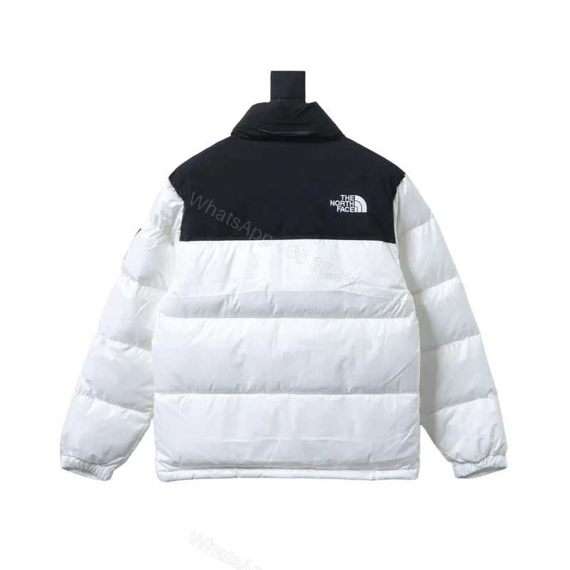TheNorthFace Large checkered down jacket 'White Black' — view 2