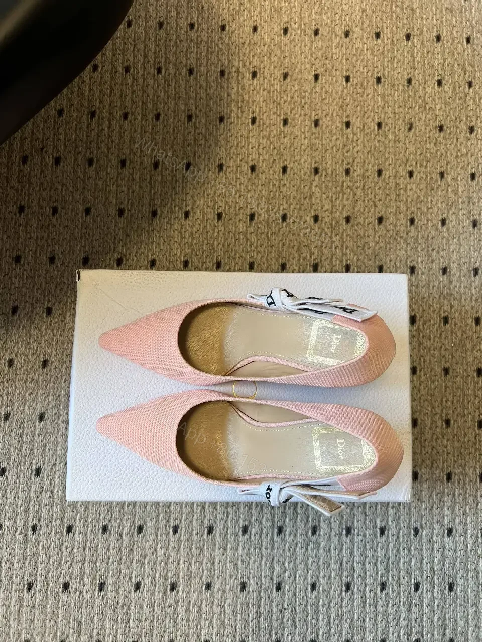 View 8 of Soft Pink Slingback Pumps with Ribbon Detail