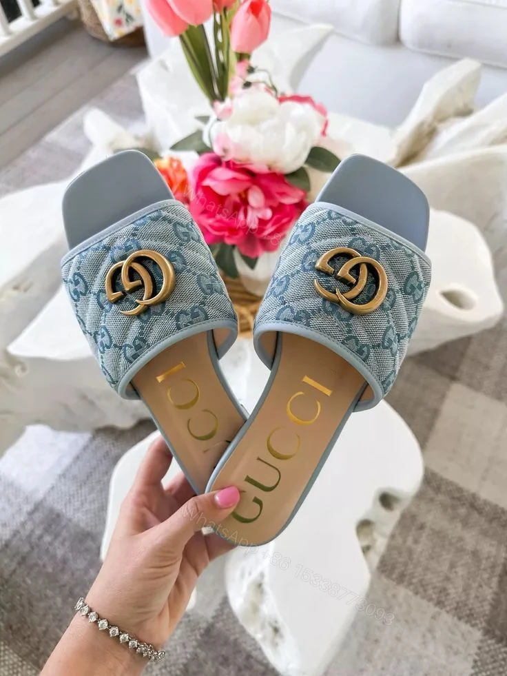 View 4 of First Copy Gucci Natural Jute Slippers