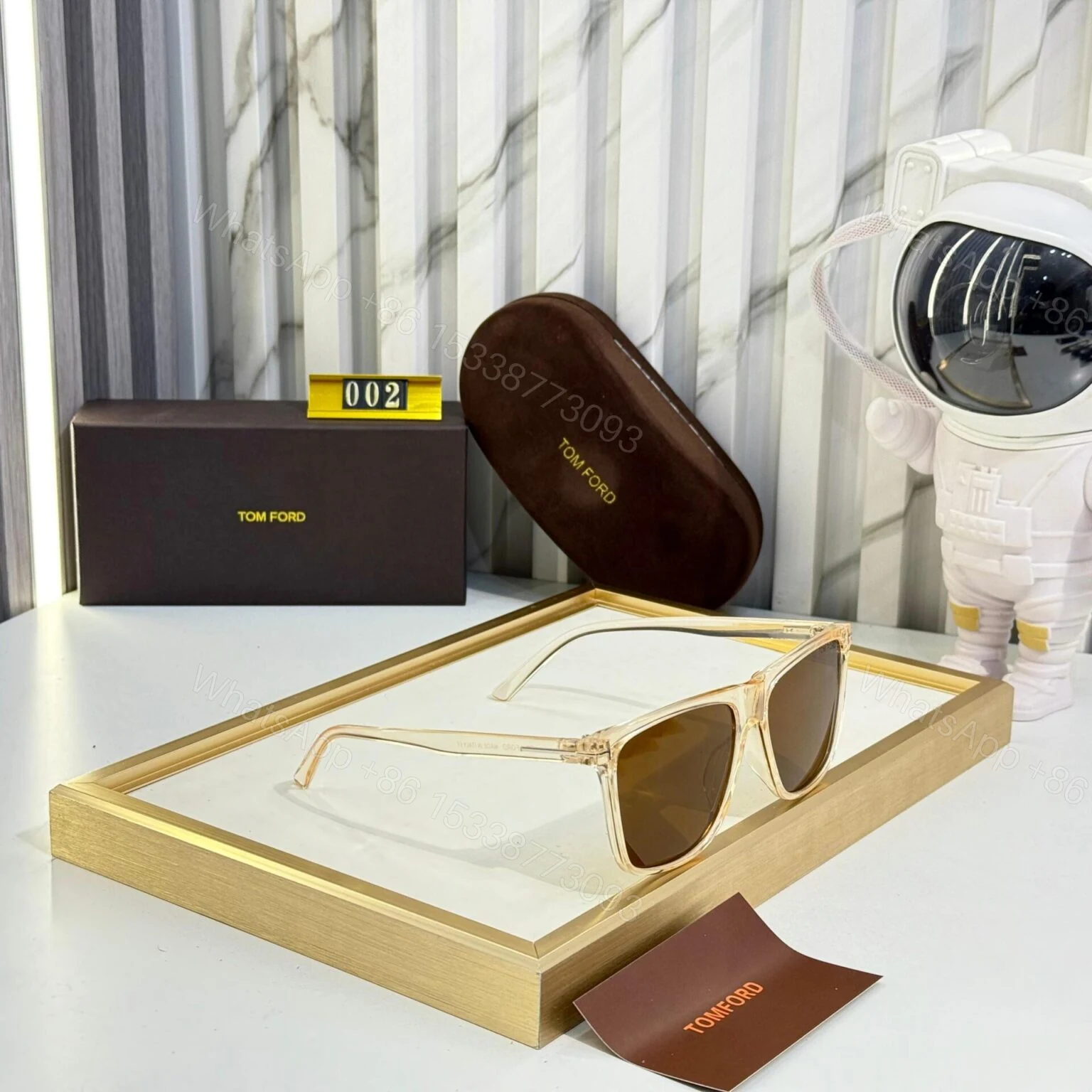 View 2 of Tom Ford Wayfarer Black UV Protection One Size