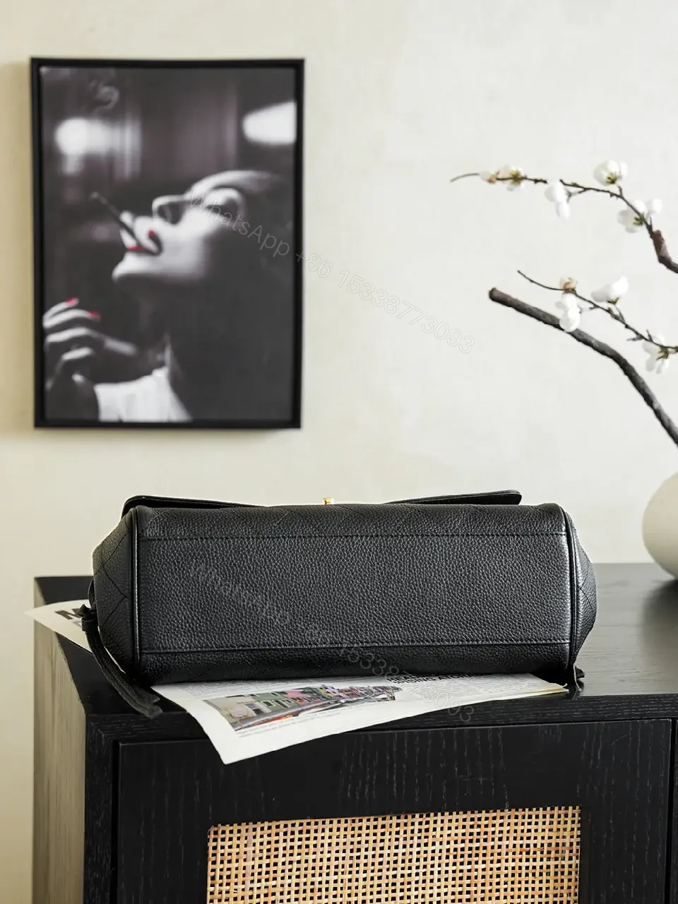 View 3 of Pebbled Leather Satchel: Timeless, Everyday Luxury Bag