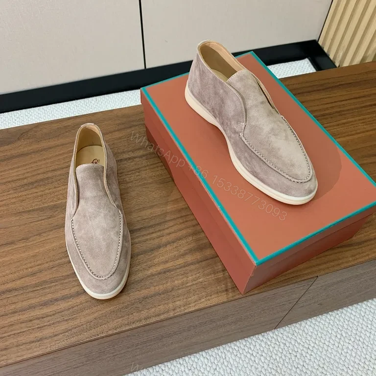 View 6 of Soft Suede Slip-Ons: Visible Stitch Detailing, Elevated Comfort