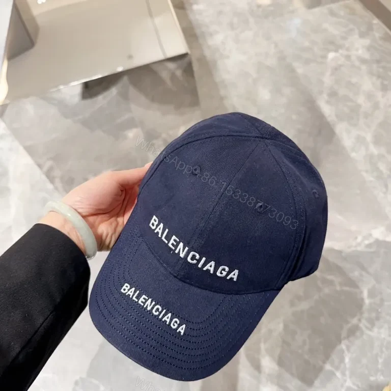 View 4 of Structured Navy Balenciaga Cap: Everyday Luxury Elevation