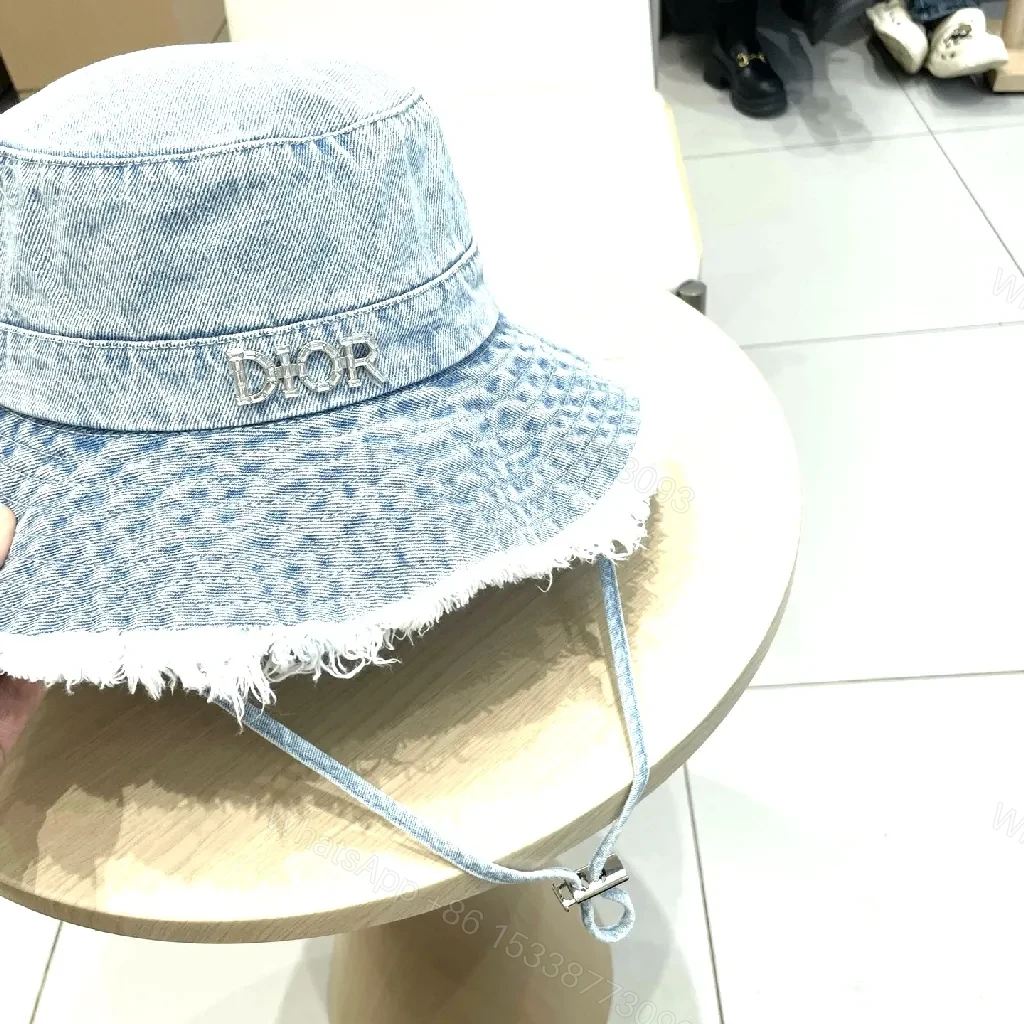 View 11 of Denim Bucket Hat with Frayed Edge, High-Style Accent