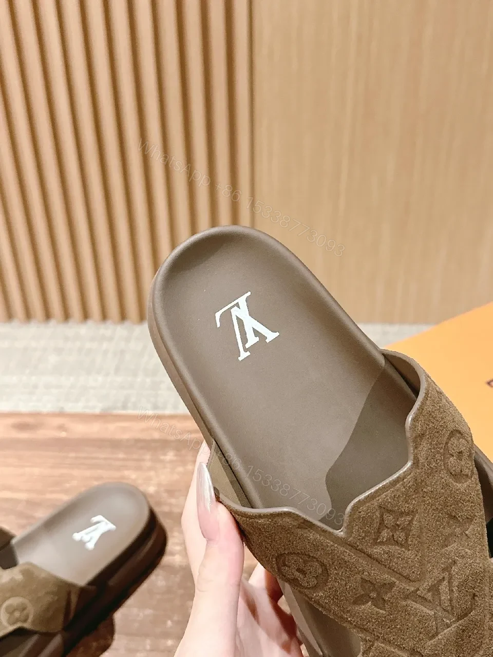 View 9 of Monogram Monotone Luxe Slide: Cushioned Comfort