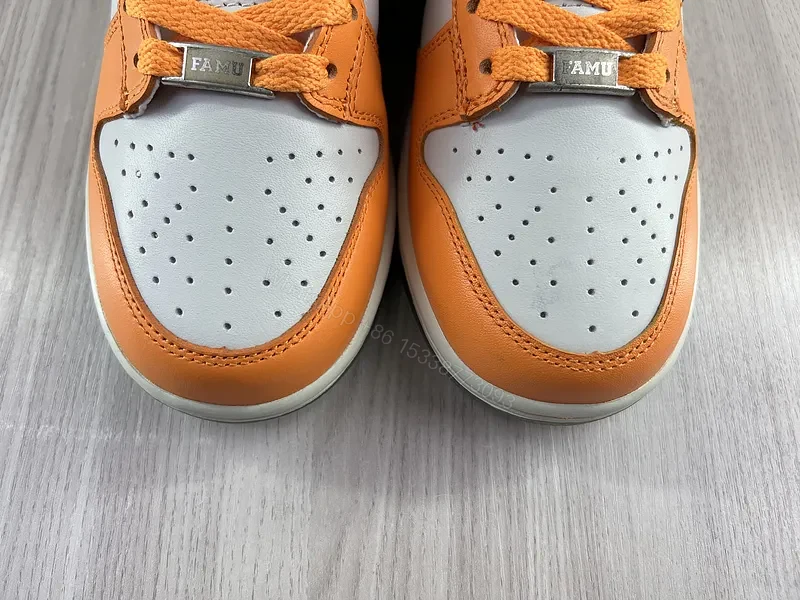 View 6 of Orange-Accent Nike-Style Low-Tops: Luxe Everyday Comfort Sneakers