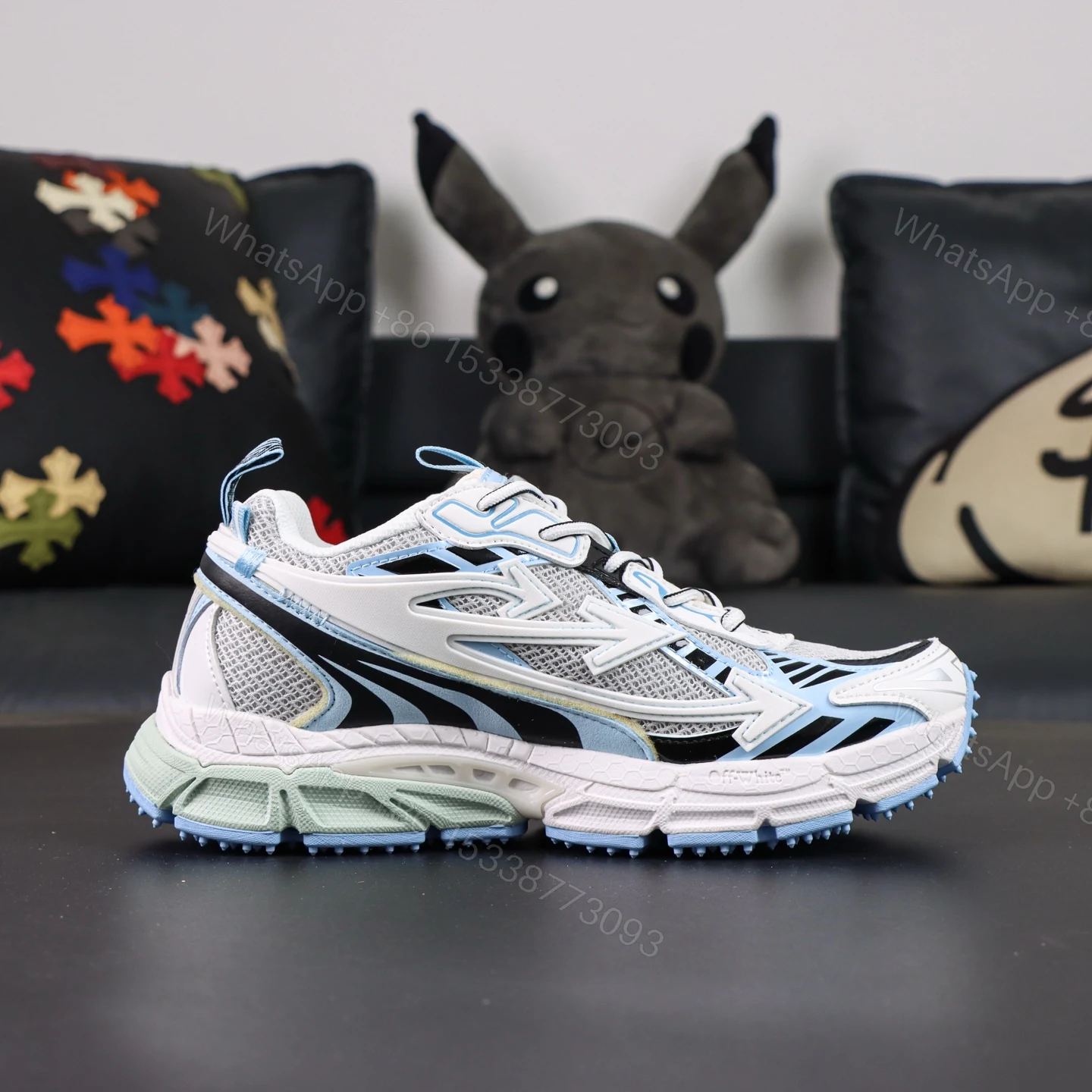 View 2 of Off White Be Right Back Sky Blue