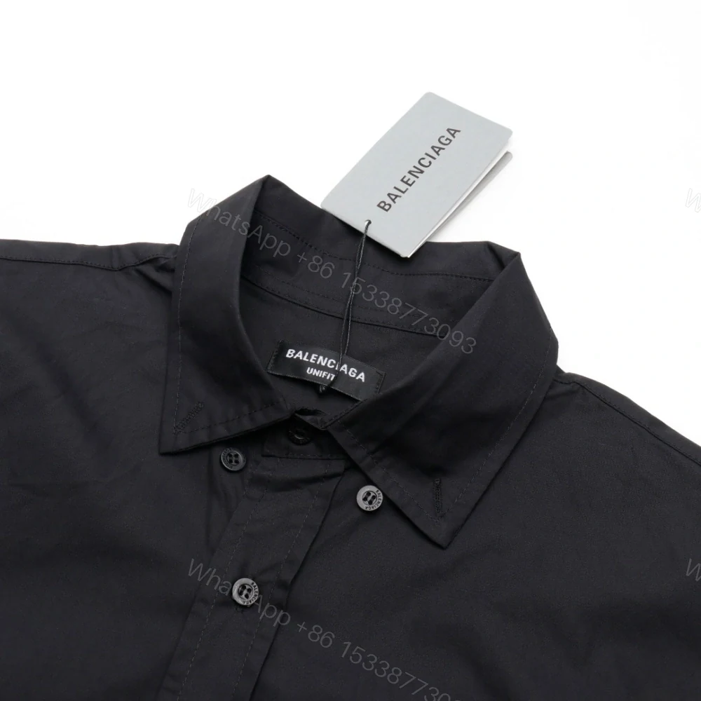 View 3 of 高仿Balenciaga*SS24系列725377歷代LOGO襯衫黑色