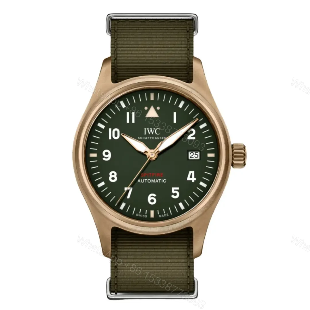 IWC Pilot Spitfire Bronze Replica Watch with Green Dial — view 1
