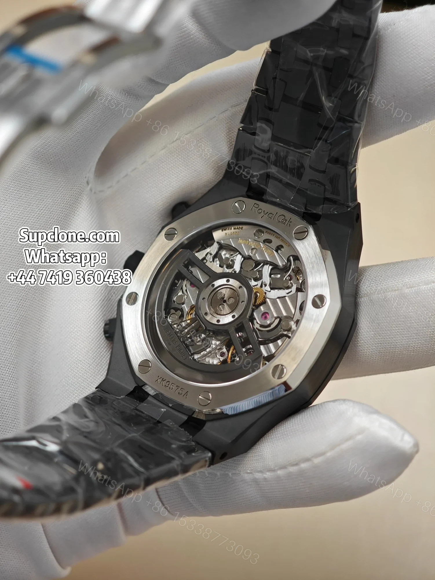 View 14 of Audemars Piguet Super Clone Royal Oak Ceramic Black Dial 26240 Chronograph 41mm
