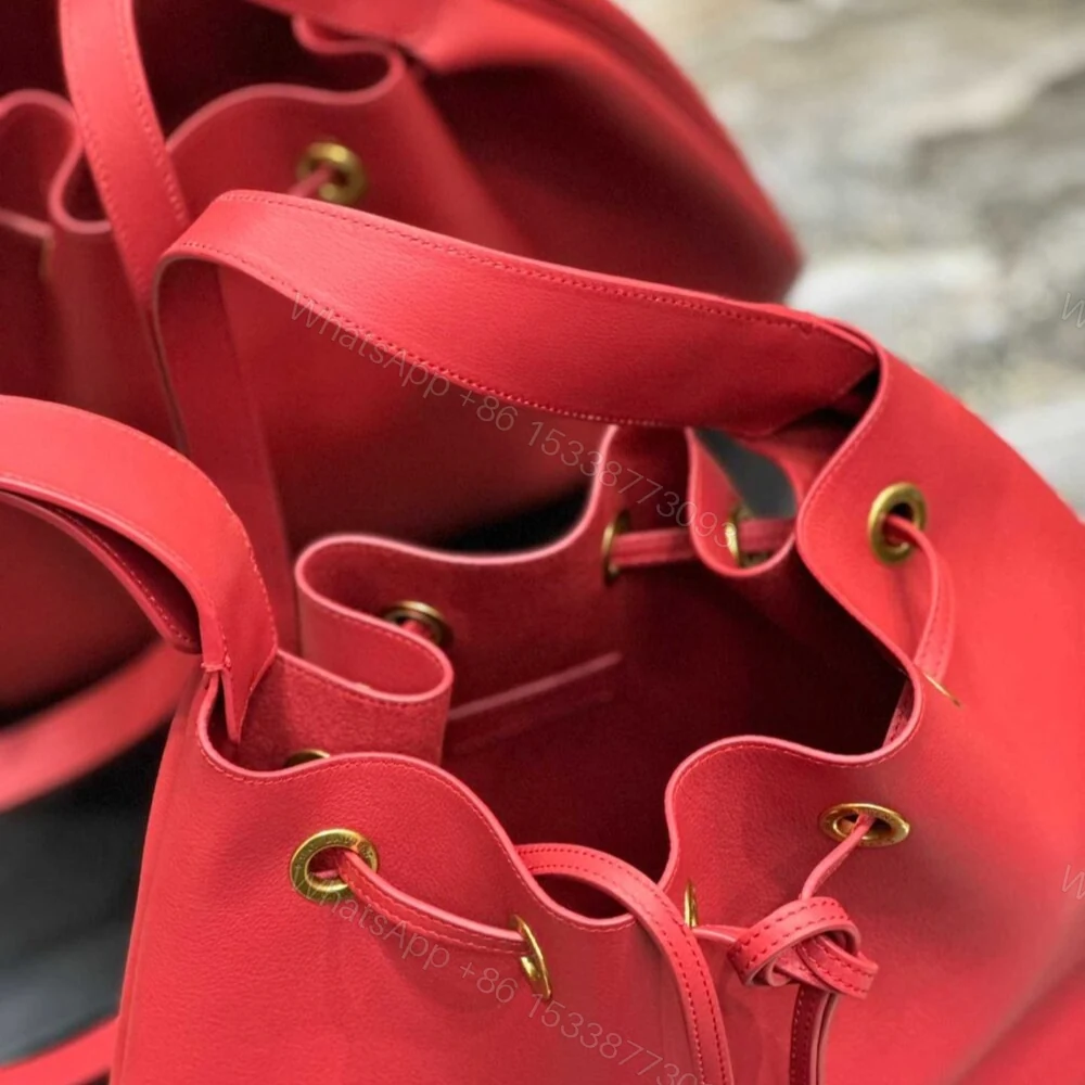View 6 of Saint Laurent Paris VII Large Flat Hobo Bag In Smooth Bag Red 44Cm