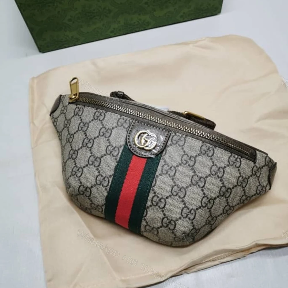 View 2 of Gucci Ophidia Small Belt Bag Beige And Dark Brown 30Cm 839106 FAEOF 9745