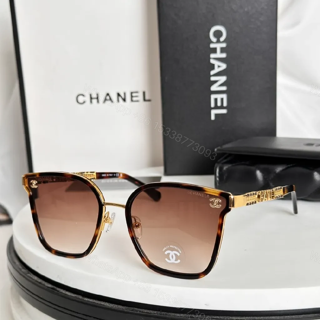 View 7 of Bold Square Sunglasses—Acetate/Metal, Signature Luxe Details